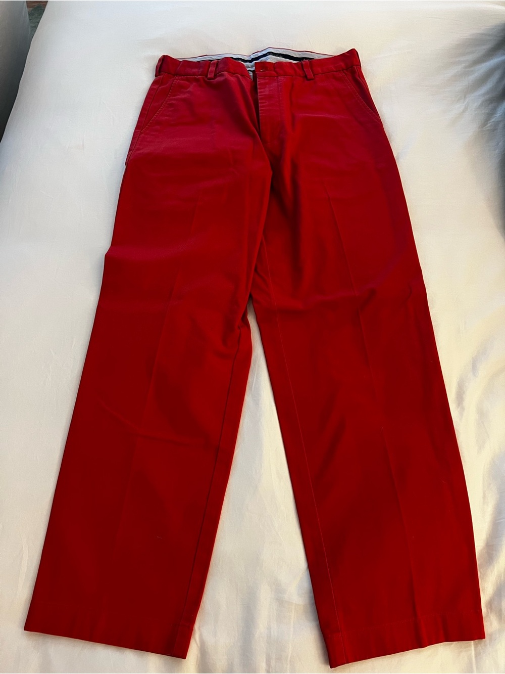 Brooks Brothers Hudson Men’s Red Cotton Chino Pants 34x32